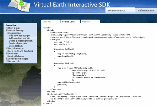 virtual earth SDK